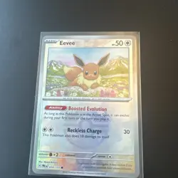 Eevee 074/131 - Masterball Reverse Holo - Pokemon Prismatic Evolutions - NM - Image 1