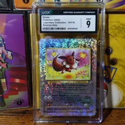 Eevee 74/110 Reverse Holo Legendary Collection CGC 9 Pokemon Card Graded - Image 1