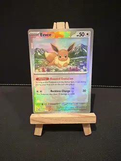 Pokemon TCG Prismatic Evolutions Eevee Masterball Reverse Holo Card 074/131 - Image 1