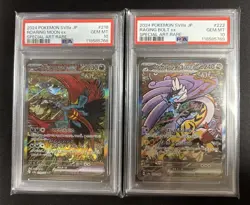 PSA 10 Roaring Moon Raging Bolt ex SAR Set sv8a Pokemon Card Japanese sequential - Image 1