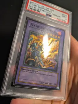 Yugioh Flame Swordsman LOB-003 Super Rare PSA 9 Mint 1.5 Print Faded! - Image 3
