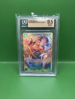 One Piece Carrying on His Will Monkey.D.Luffy OP13-118 SEC Foil BGS 9.5 - Image 1
