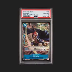 X.Drake Alternate Art Foil Rare OP05-055 Awakening of the New Era PSA 10 - Image 1