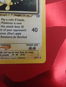 Pokemon Ampharos Holo 1st Edition Neo Genesis 1/111 Card TCG - Image 5