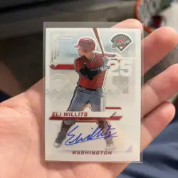 Panini 2025 Prospect Eli Willits Nationals Prizm Auto #155 Baseball Card - Image 1