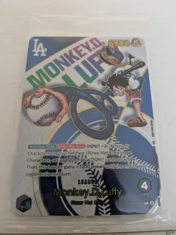 DODGERS X ONE PIECE Collab PROMO Card Monkey D. LUFFY TCG 07/03/25 (Card Only) - Image 1
