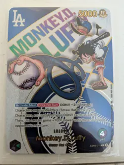 DODGERS X ONE PIECE Collab PROMO Card Monkey D. LUFFY TCG 07/03/25 (Card Only) - Image 2