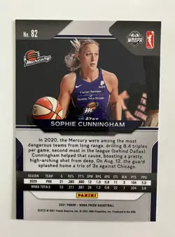 SOPHIE CUNNINGHAM 2021 Panini Prizm WNBA Card #82 RC Phoenix Mercury ROOKIE - Image 2