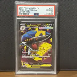 Pokemon Phantasmal Flames- Mega Sharpedo EX 113/094 Ultra Rare - PSA 10 GEM MINT - Image 1