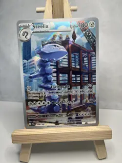 Pokemon TCG Steelix Paradox Rift Holo Card 208/182 Illustration Rare, Near Mint - Image 1