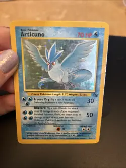 Pokemon Articuno 2/62 Fossil Set Holo Moderately Played - Image 1