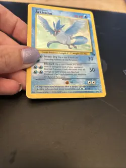 Pokemon Articuno 2/62 Fossil Set Holo Moderately Played - Image 3