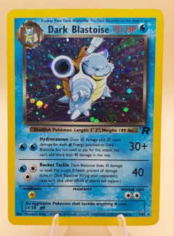 Dark Blastoise Holo Rare Team Rocket 3/82 Pokemon Card - WOTC 1999 - Image 1