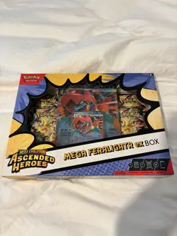 Ascended Heroes Feraligatr Mega EX Box Pokemon TCG - Mega Evolution New & Sealed - Image 1