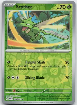 Scyther 123/165 Uncommon 151 Pokemon Reverse Holo Near Mint - Image 1