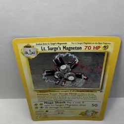 Pokemon TCG Lt. Surge's Magneton 8/132 Gym Heroes Holo Rare 70 HP w/ Swirl - Image 4