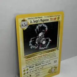 Pokemon TCG Lt. Surge's Magneton 8/132 Gym Heroes Holo Rare 70 HP w/ Swirl - Image 5