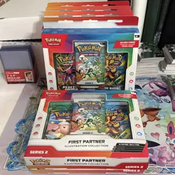 Pokemon First Partner Illustration Collection Series 2 Sealed Lot of 6 - Image 1
