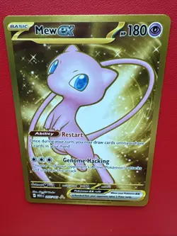 Pokemon Mew EX TCG Scarlet & Violet Gold Holo Metal Promo Card 205/165 - Image 2