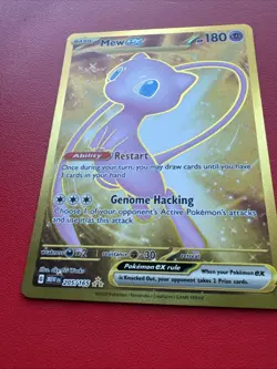Pokemon Mew EX TCG Scarlet & Violet Gold Holo Metal Promo Card 205/165 - Image 3