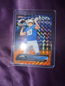 Topps 2025 Finest Football Justin Herbert Chargers Creators /25 - Image 1