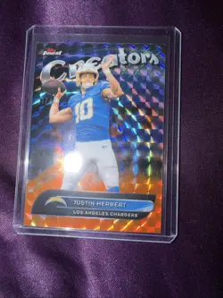 Topps 2025 Finest Football Justin Herbert Chargers Creators /25 - Image 3