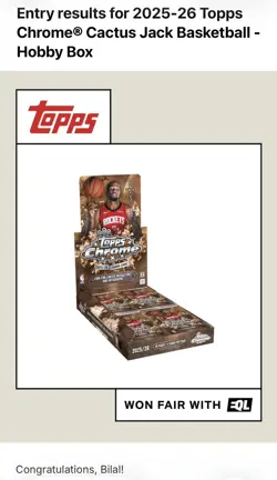 Topps 2025-26 Chrome Cactus Jack Basketball Hobby Box | IN HAND | 🔥💯 - Image 1