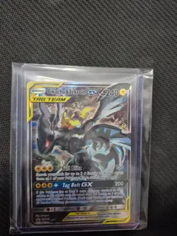 PIKACHU & ZEKROM GX SM168 SM HOLO PROMO PERFECT CONDITION CARD - Image 1