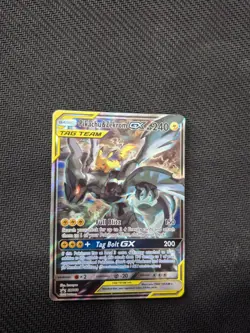 PIKACHU & ZEKROM GX SM168 SM HOLO PROMO PERFECT CONDITION CARD - Image 2