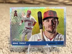 Mike Trout 2025 Topps Chrome Platinum #1 Topps Refractor /499 Los Angeles Angels - Image 1