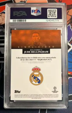 2024-25 TOPPS SIMPLICIDAD UCC JUDE BELLINGHAM Mgstrlls Orange Auto 3/5 MT10PSA10 - Image 2