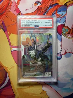 2025 Gundam AERIAL REBUILD GD01-067 Newtype Rising Holofoil LR++ ENG PSA 10 - Image 1