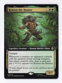 Kraven the Hunter (Extended Art) 0273 (R) MTG Marvel's Spider-Man (SPM) - Image 1