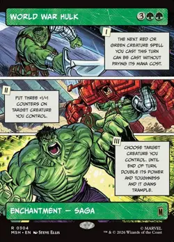 World War Hulk *** Borderless *** - MTG MSH Marvel Super Heroes - NM/MINT - Image 1