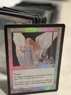 SERRA ADVOCATE Magic the Gathering MTG 1999 Angel FOIL Holo Trading Card 19/143 - Image 2