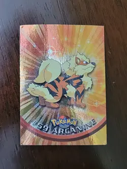 DMG! HOLO FOIL RAYS Arcanine #59 - Topps Pokemon Series 1 Black Logo 1999 - Image 1