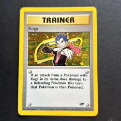 Pokemon WOTC Card - Koga - Gym Challenge - Holo Rare - 19/132 - LP/EXC + - Image 2