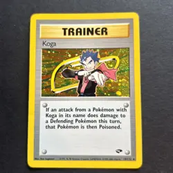 Pokemon WOTC Card - Koga - Gym Challenge - Holo Rare - 19/132 - LP/EXC + - Image 3