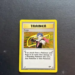 Pokemon WOTC Card - Koga - Gym Challenge - Holo Rare - 19/132 - LP/EXC + - Image 4