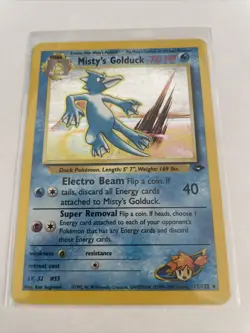 Pokemon TCG Misty's Golduck Gym Challenge 12 Holo Unlimited Holo Rare - Image 1