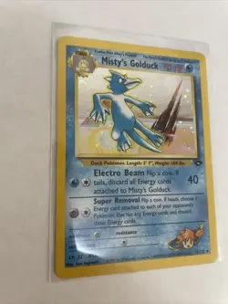 Pokemon TCG Misty's Golduck Gym Challenge 12 Holo Unlimited Holo Rare - Image 3