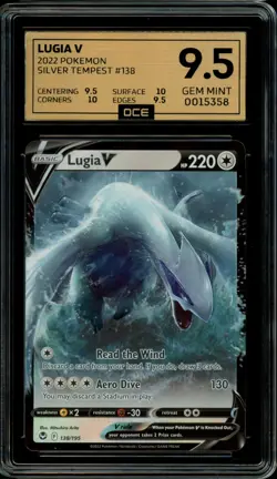 Pokemon Slab: Lugia V - 138 - Silver Tempest - Graded OCE Gem Mint 9.5 - Image 1