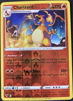 Charizard 025/185 Swsh04: Vivid Voltage Reverse Holo - Pokemon Card - Image 1