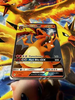 Pokemon TCG Charizard GX 9/68 Hidden Fates Ultra Rare NM Condition - Image 1