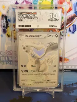 Ace 10 Reshiram EX 173/086 White Flare - Pokemon TCG - Black White Rare Gem Mint - Image 1