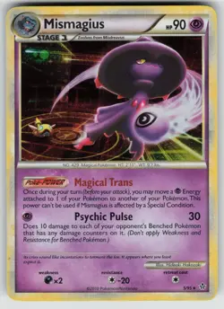 Mismagius 5/95 Holo Rare HGSS Unleashed Pokemon Lightly Played - Image 1