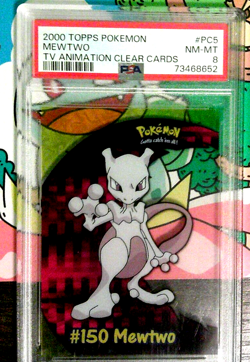 PSA 8 NM-M Mewtwo Clear Card - PC5 Pokemon Topps TV Animation Series 2000 Movie - Image 1