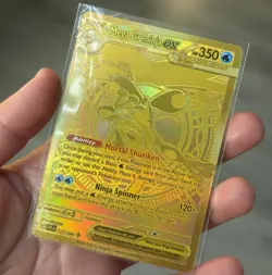 HYPER RARE Gold Mega Greninja EX Chase Card 122/086 Chaos Rising - Image 1