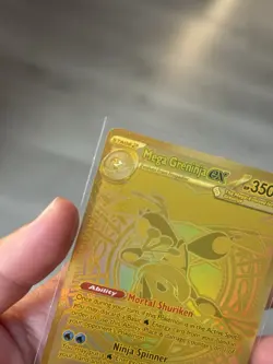 HYPER RARE Gold Mega Greninja EX Chase Card 122/086 Chaos Rising - Image 2