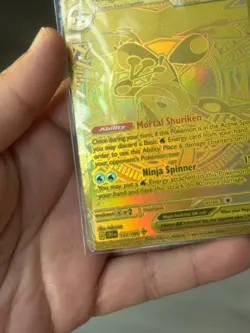 HYPER RARE Gold Mega Greninja EX Chase Card 122/086 Chaos Rising - Image 5
